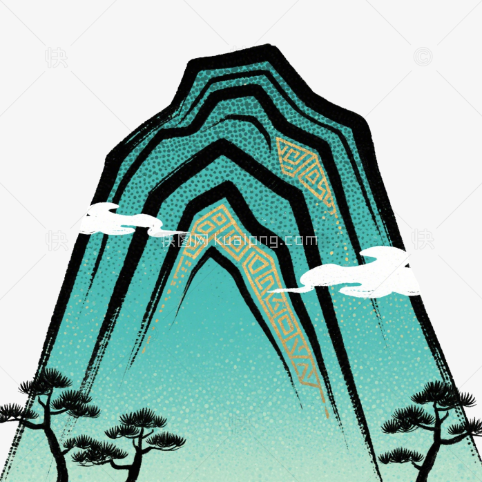 快图网原创手绘山水画