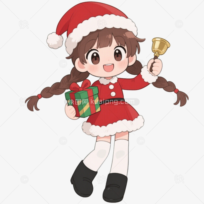 快图网原创卡通可爱动漫女孩