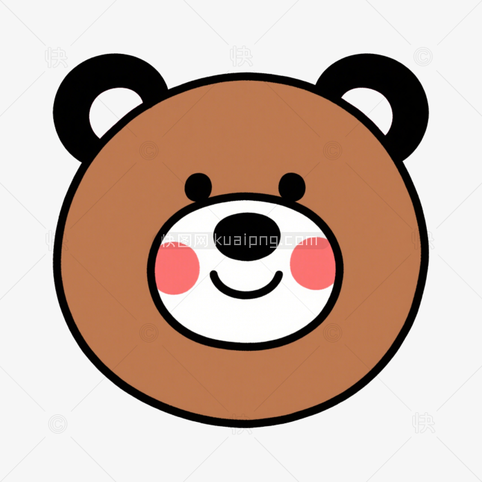 快图网原创卡通棕熊logo