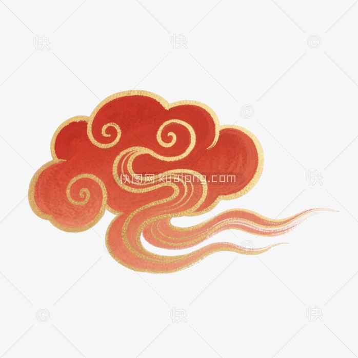快图网原创手绘中国风祥云