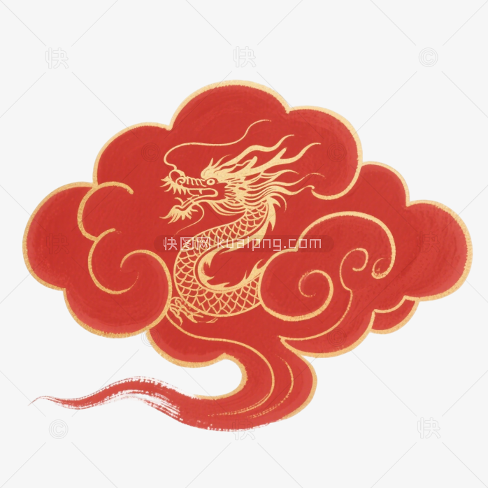 快图网原创手绘中国风祥云