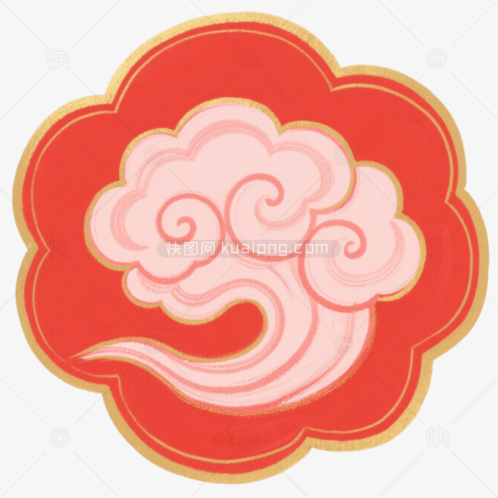 快图网原创手绘中国风祥云