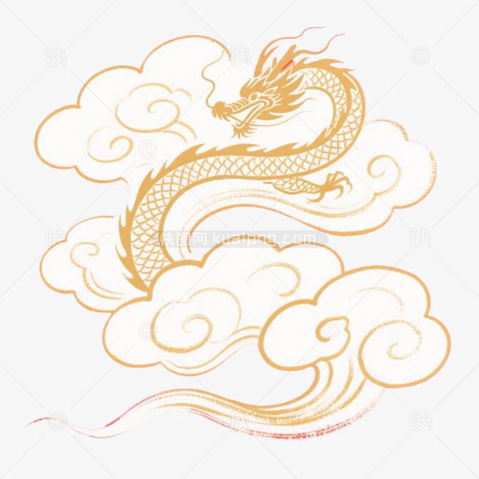 快图网原创手绘中国风祥云