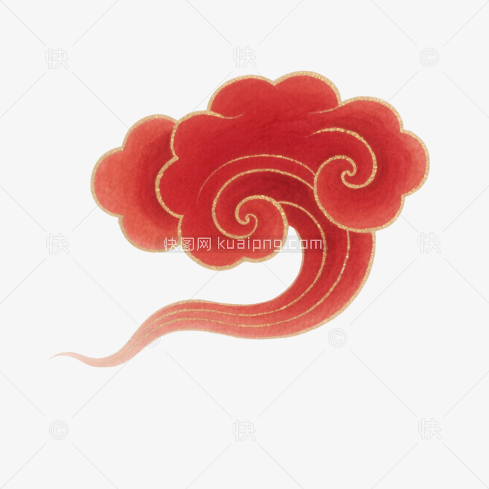 快图网原创手绘中国风祥云