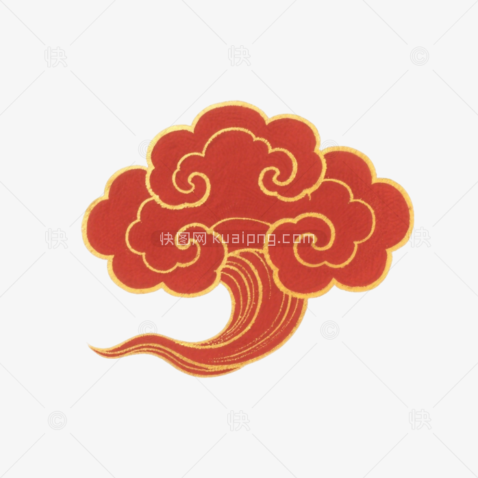 快图网原创手绘中国风祥云