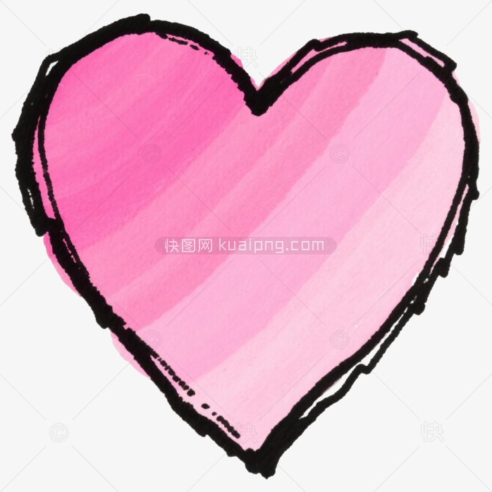 快图网原创手绘爱心