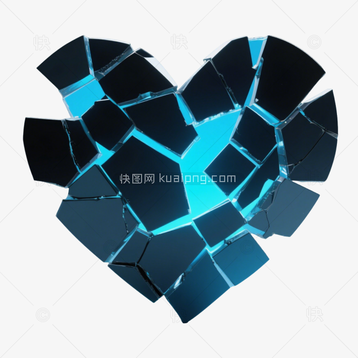 快图网原创破碎爱心