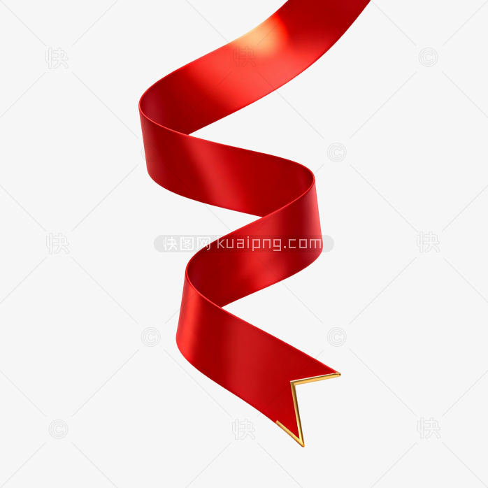快图网原创红色飘带