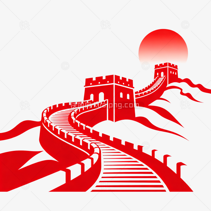 快图网原创矢量长城