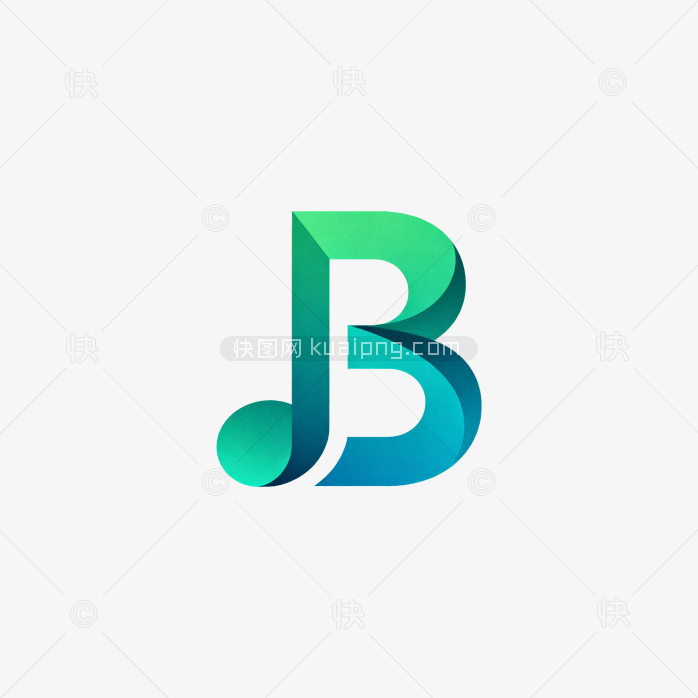 快图网原创音符字母B组成logo