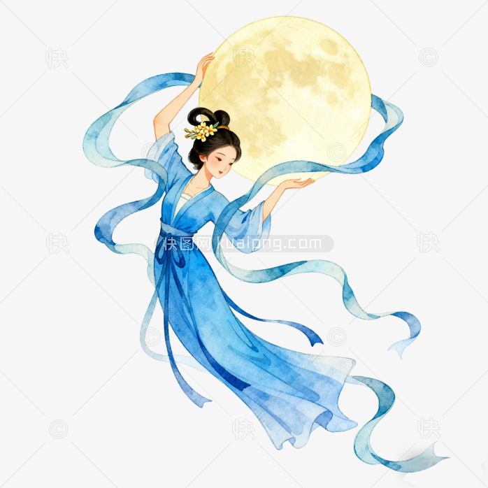 快图网原创手绘嫦娥