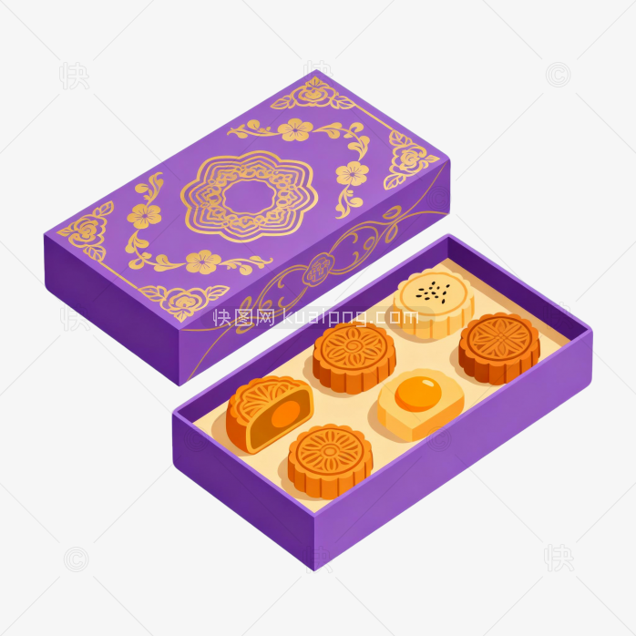 快图网原创中秋月饼包装盒