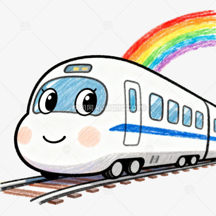 手绘卡通卡通可爱火车