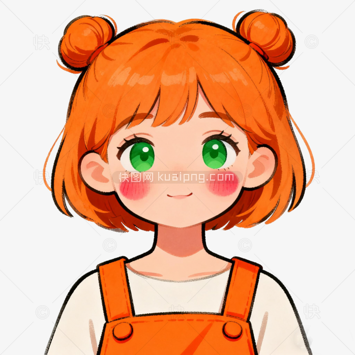 可爱卡通小女孩