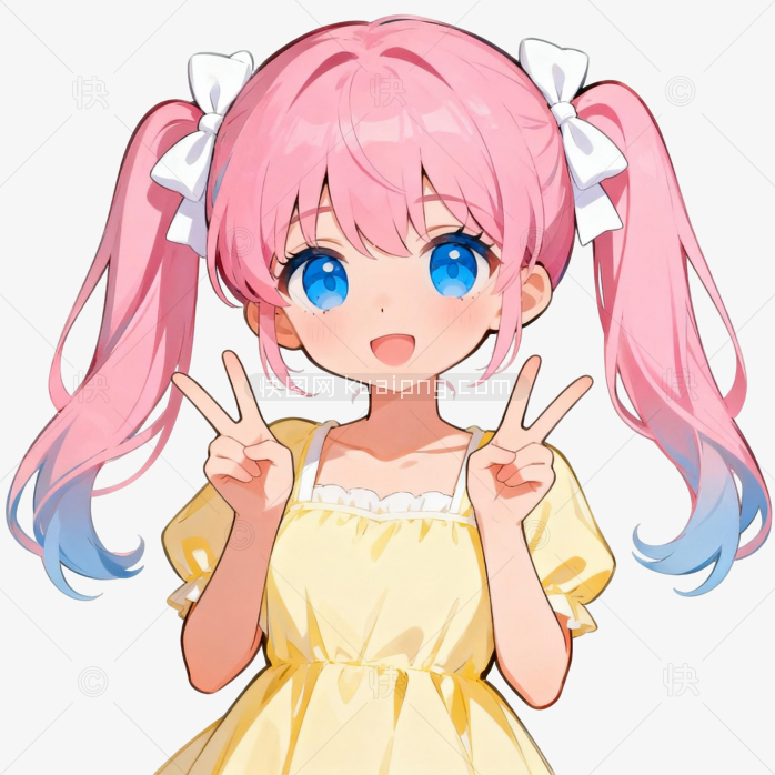 可爱卡通小女孩