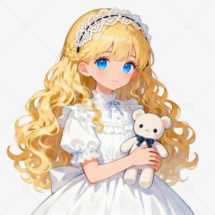 可爱卡通小女孩
