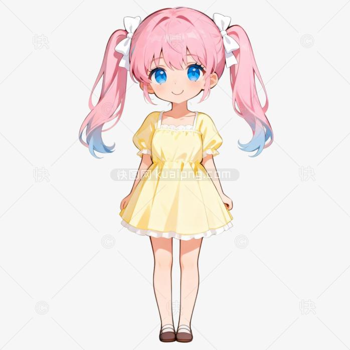 可爱卡通小女孩