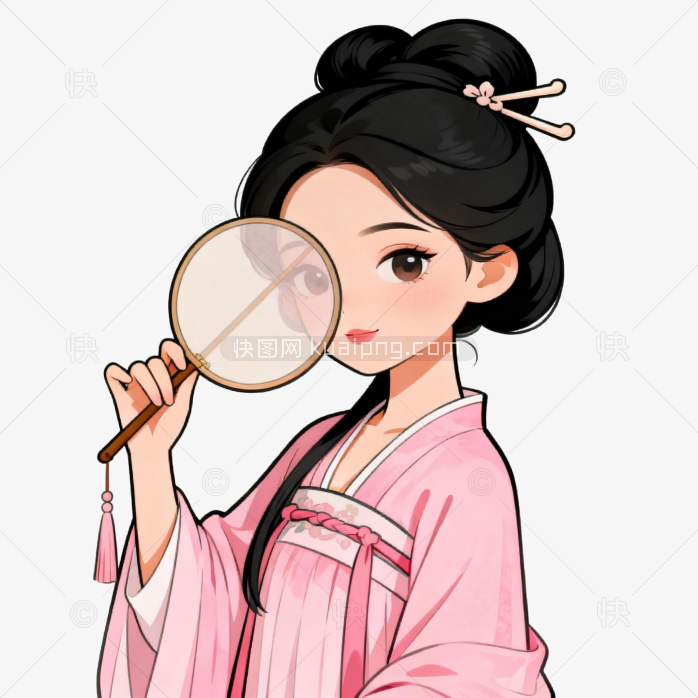 可爱卡通古装小女孩