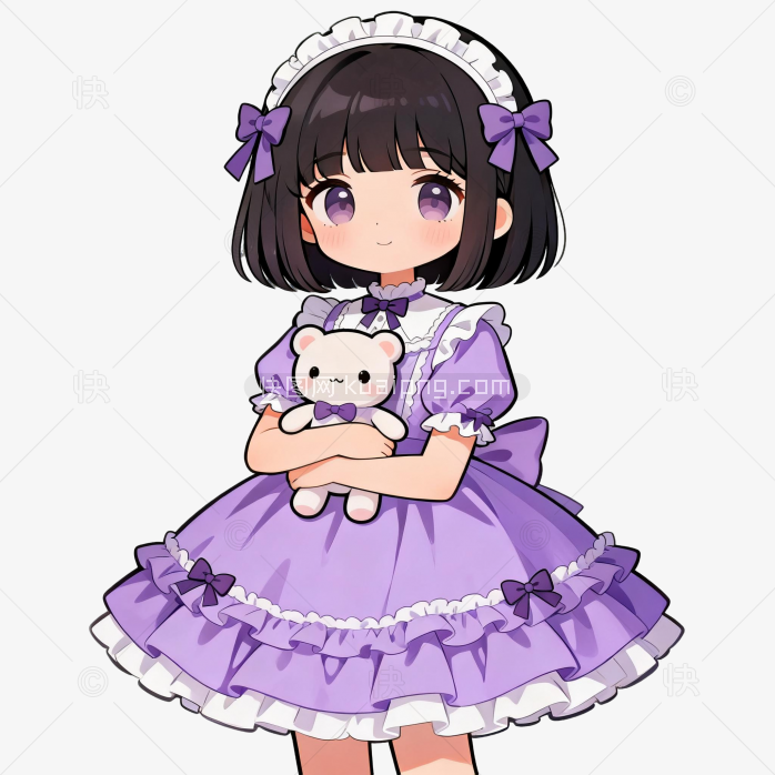 可爱卡通小女孩