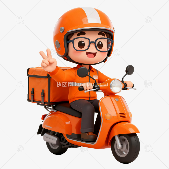 快图网原创卡通外卖骑手