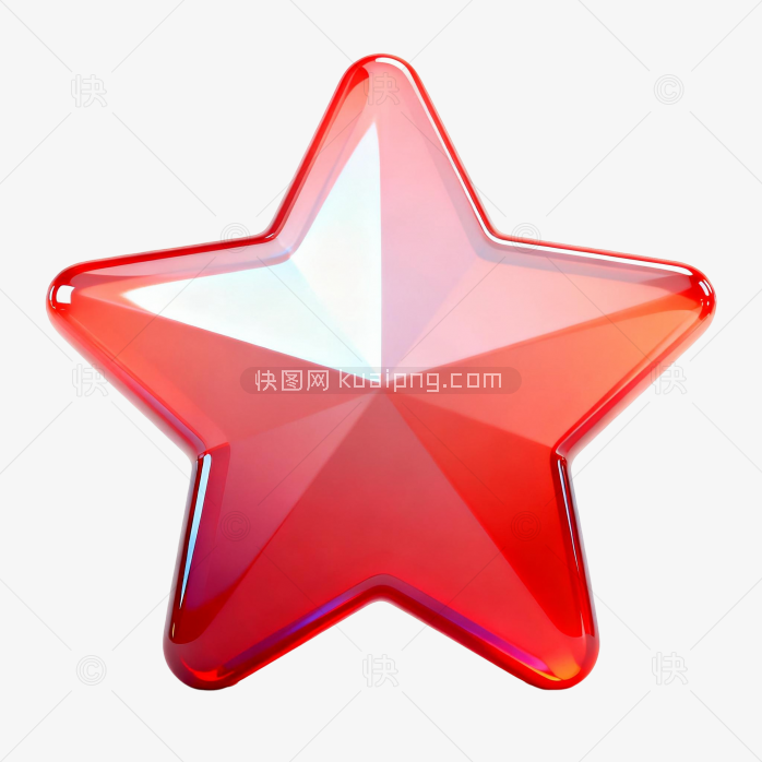 透明五角星图标