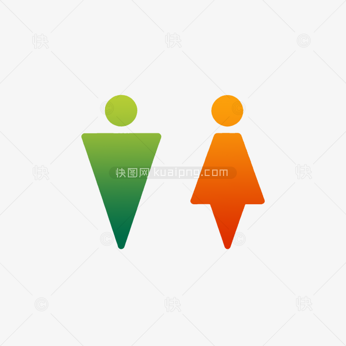 创意男女厕所图标