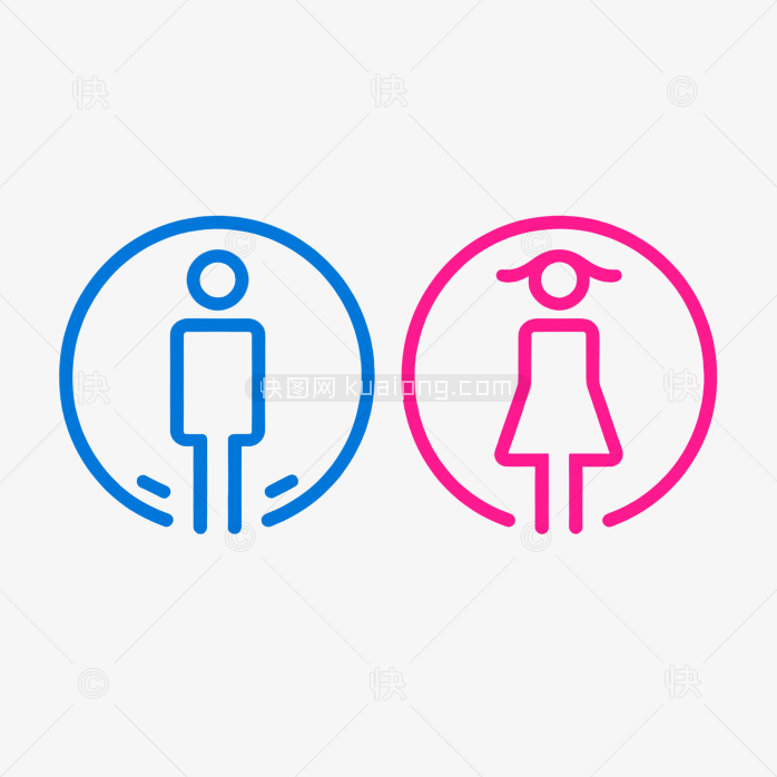 创意男女厕所图标