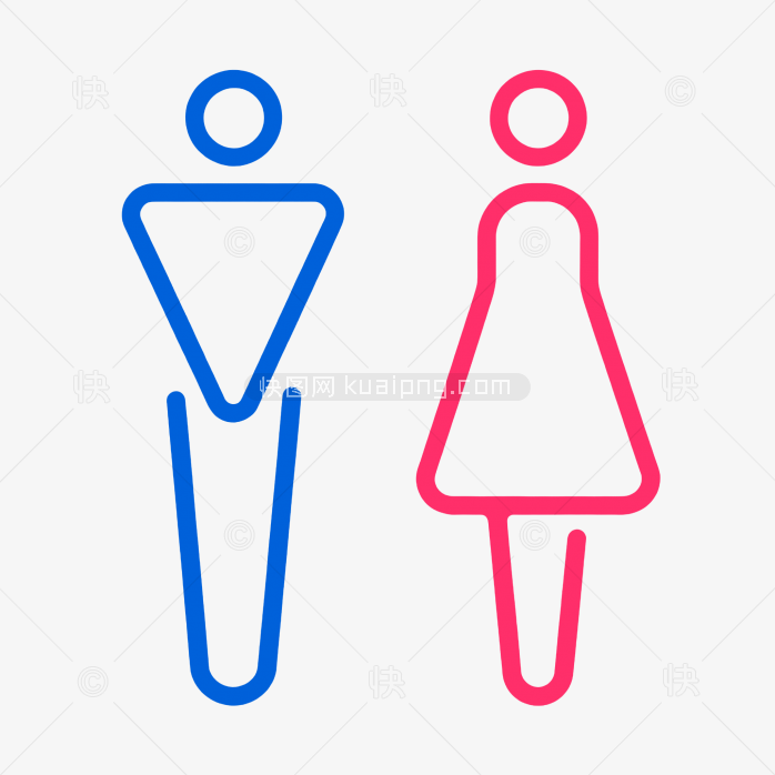 创意男女厕所图标