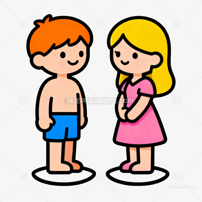 卡通男女厕所