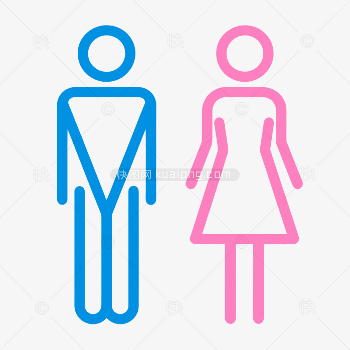 创意男女厕所图标