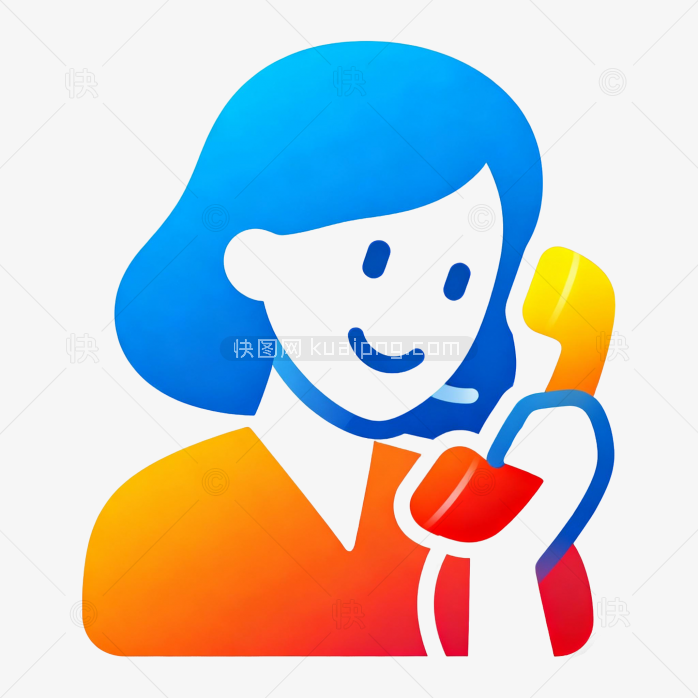 卡通在线客服人物