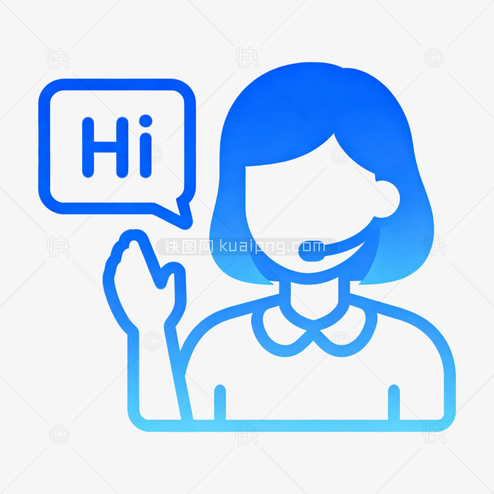 卡通在线客服人物