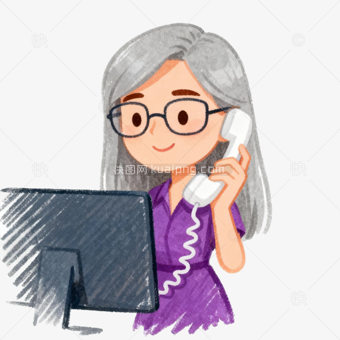 卡通在线客服人物