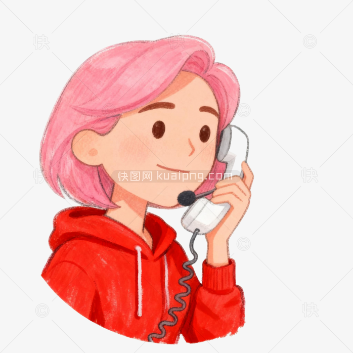 卡通在线电话客服人物