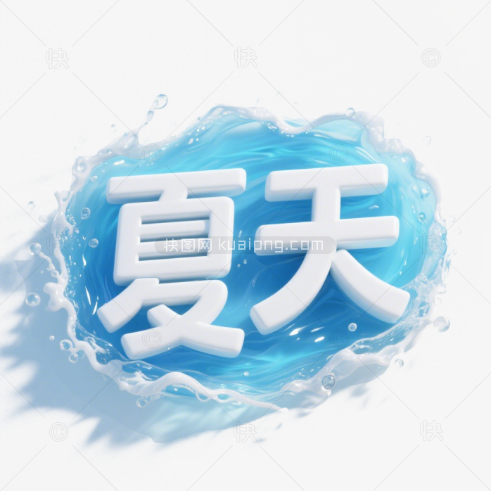 快图网原创夏天立体字