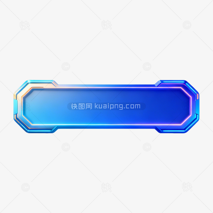 快图网原创蓝色科技按钮
