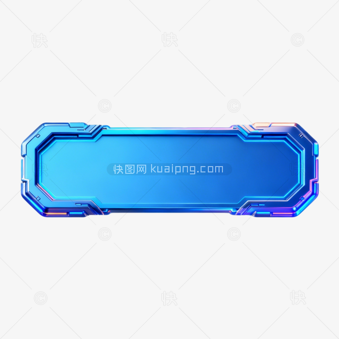 快图网原创蓝色渐变科技按钮