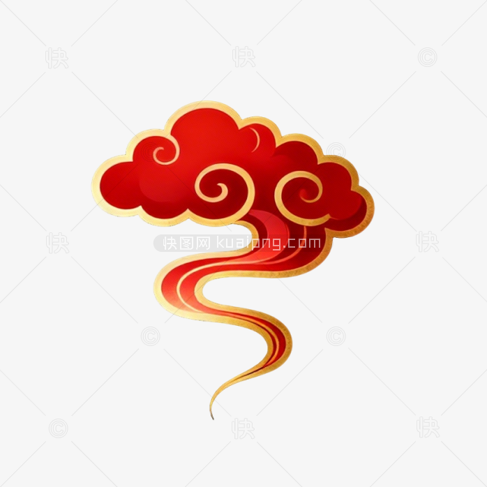 快图网原创红色祥云