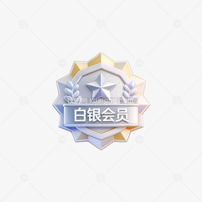 原创白银会员等级图标