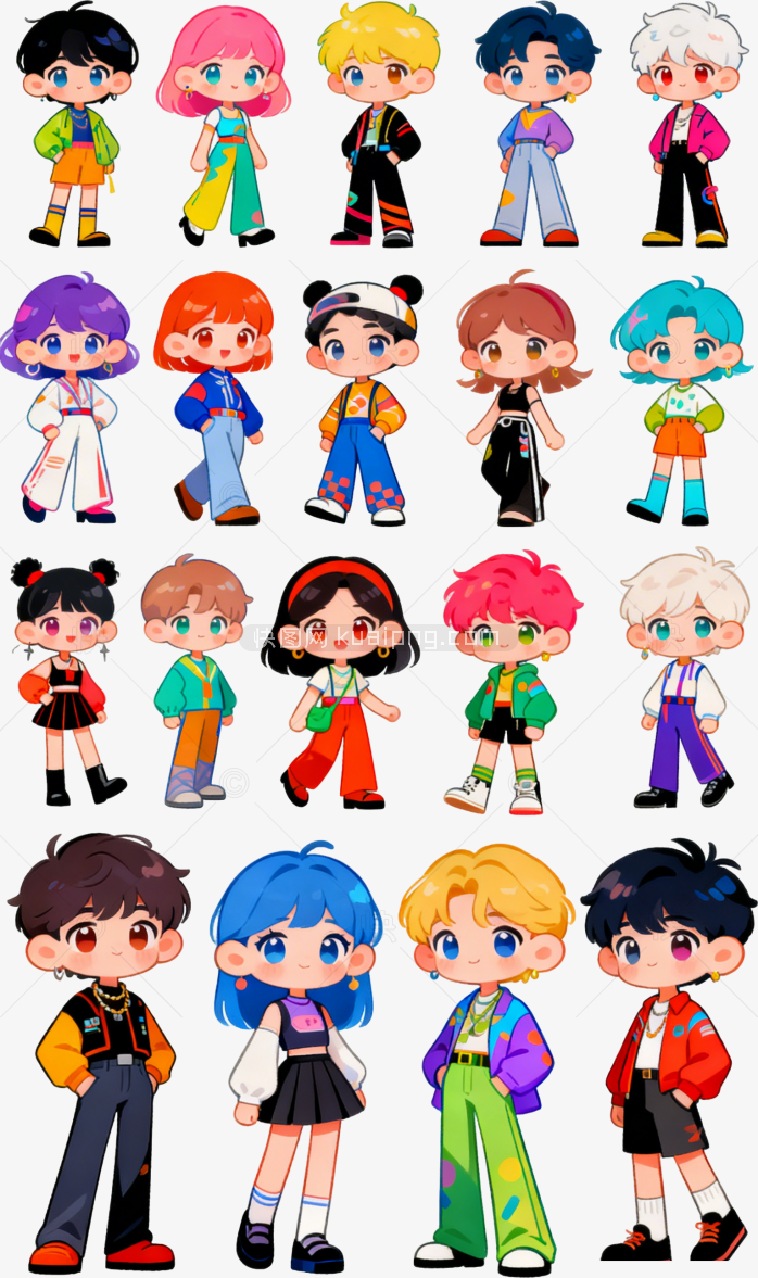 潮流卡通 Q 版人物合集