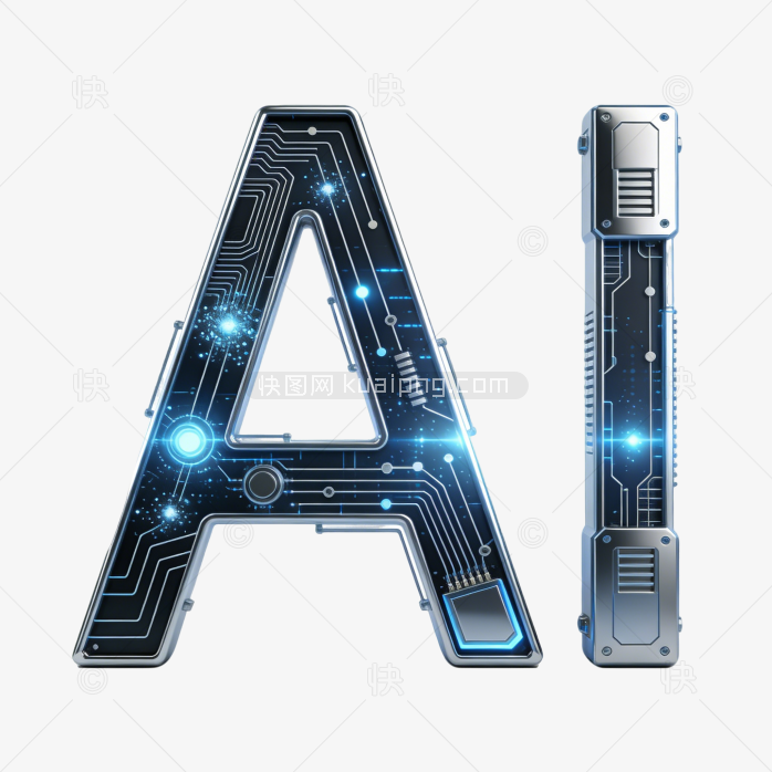 科技感立体创意AI艺术字体