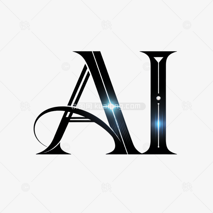 人工智能立体科技感创意AI艺术字体