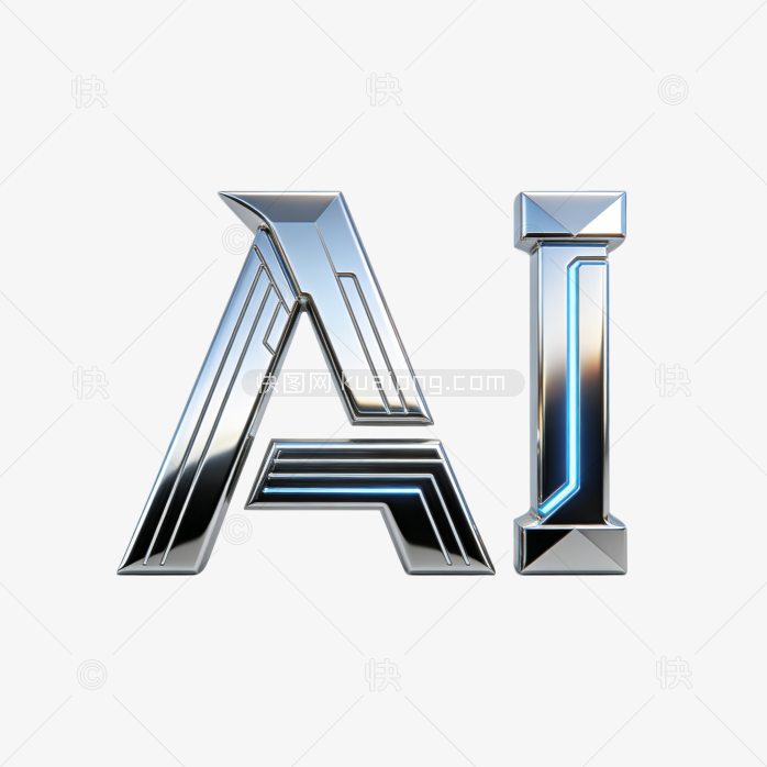 科技感立体人工智能创意AI艺术字体