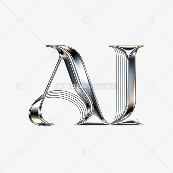 立体科技感创意人工智能AI艺术字体