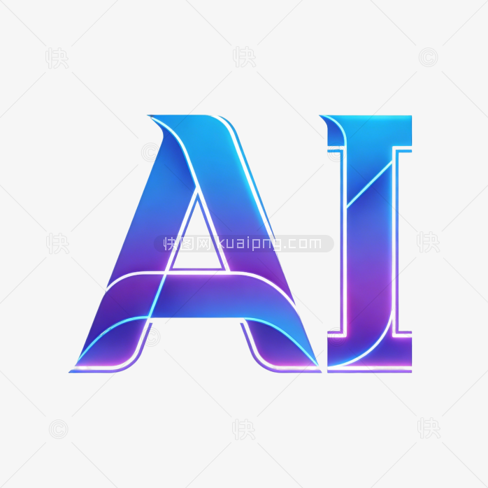 科技感人工智能立体AI艺术创意字体