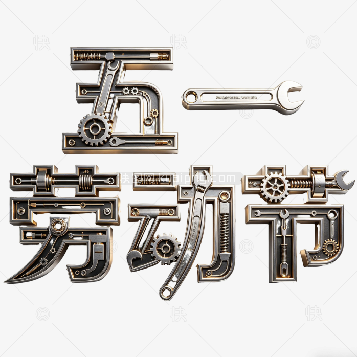 创意劳动节字体艺术字设计