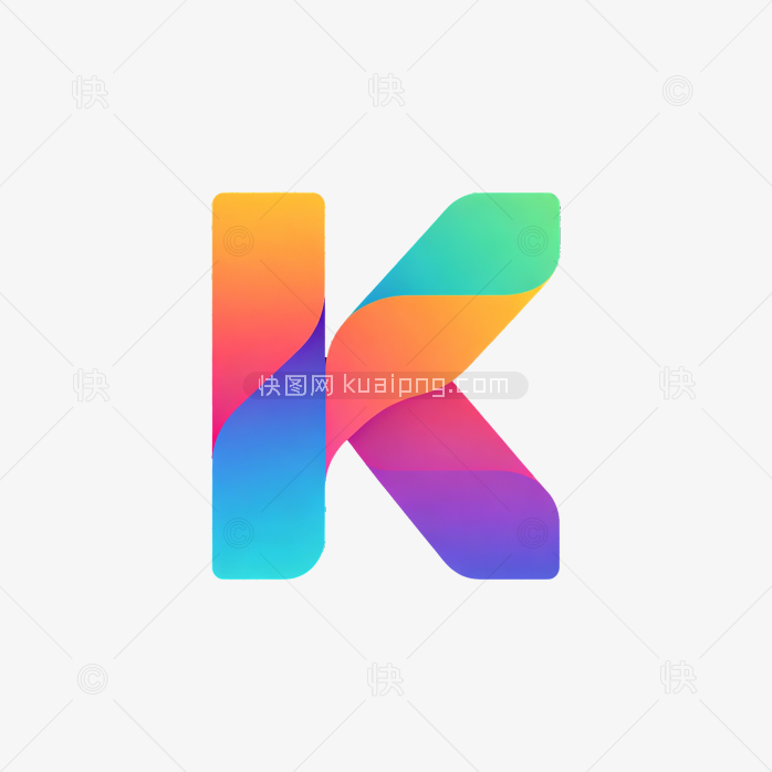 快图网原创彩色字母K开头的logo