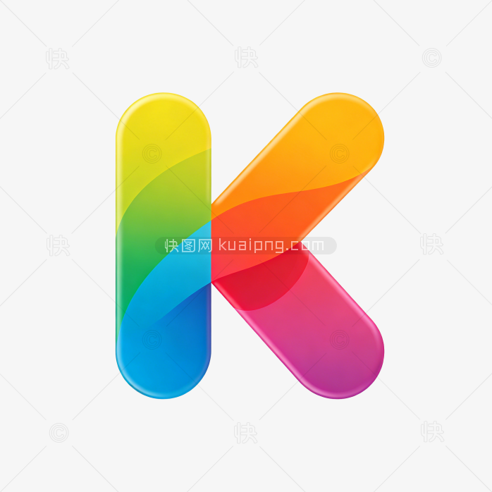 快图网原创彩色字母K开头的logo