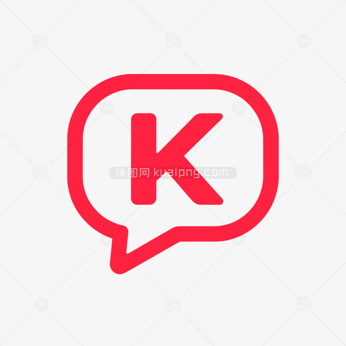 快图网原创字母K对话框logo设计