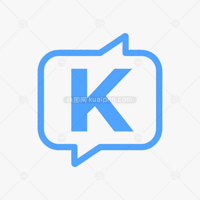 快图网原创字母K对话框的logo